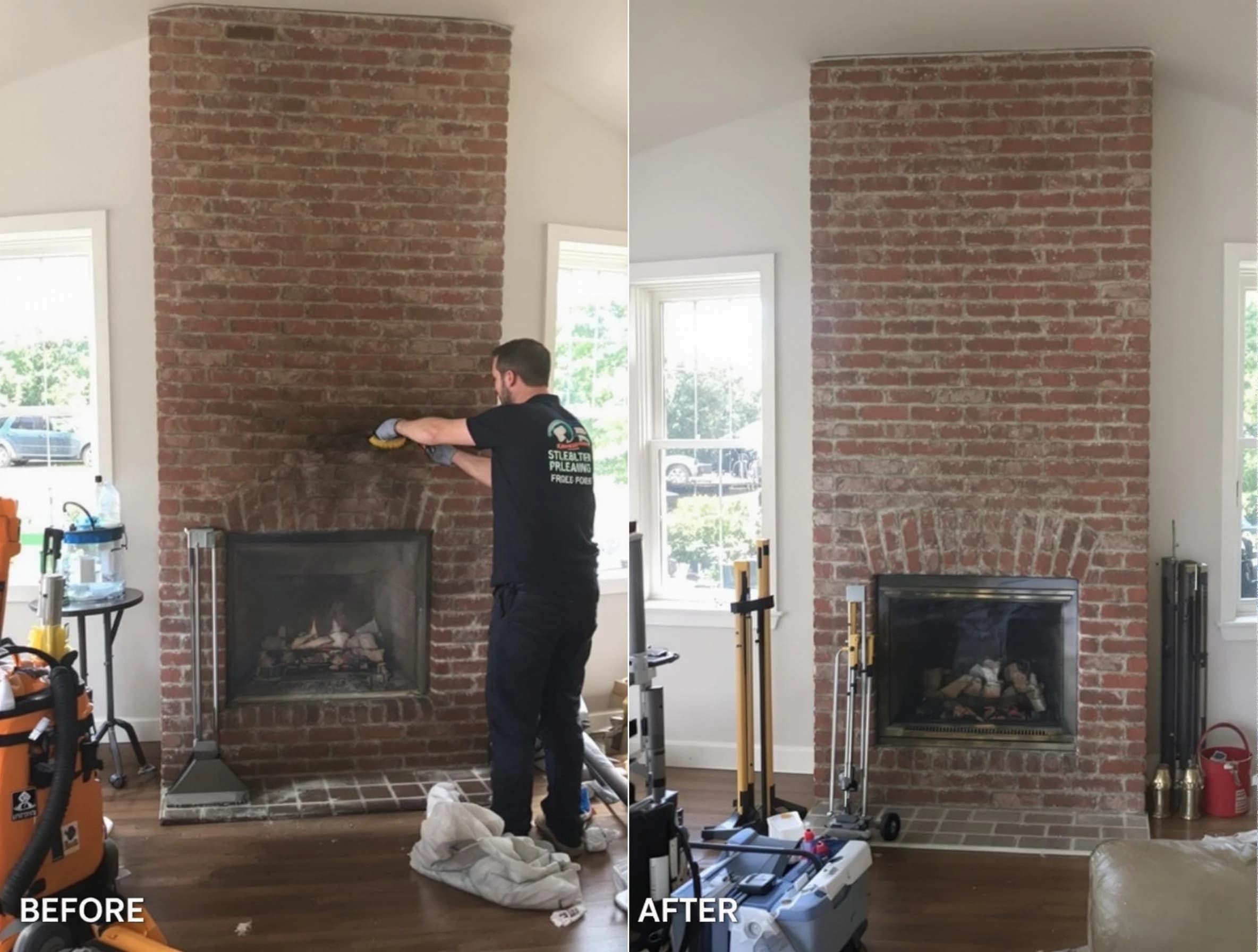 Finished chimney sweeping service by Haverhill Chimney Sweep in Haverhill, MA