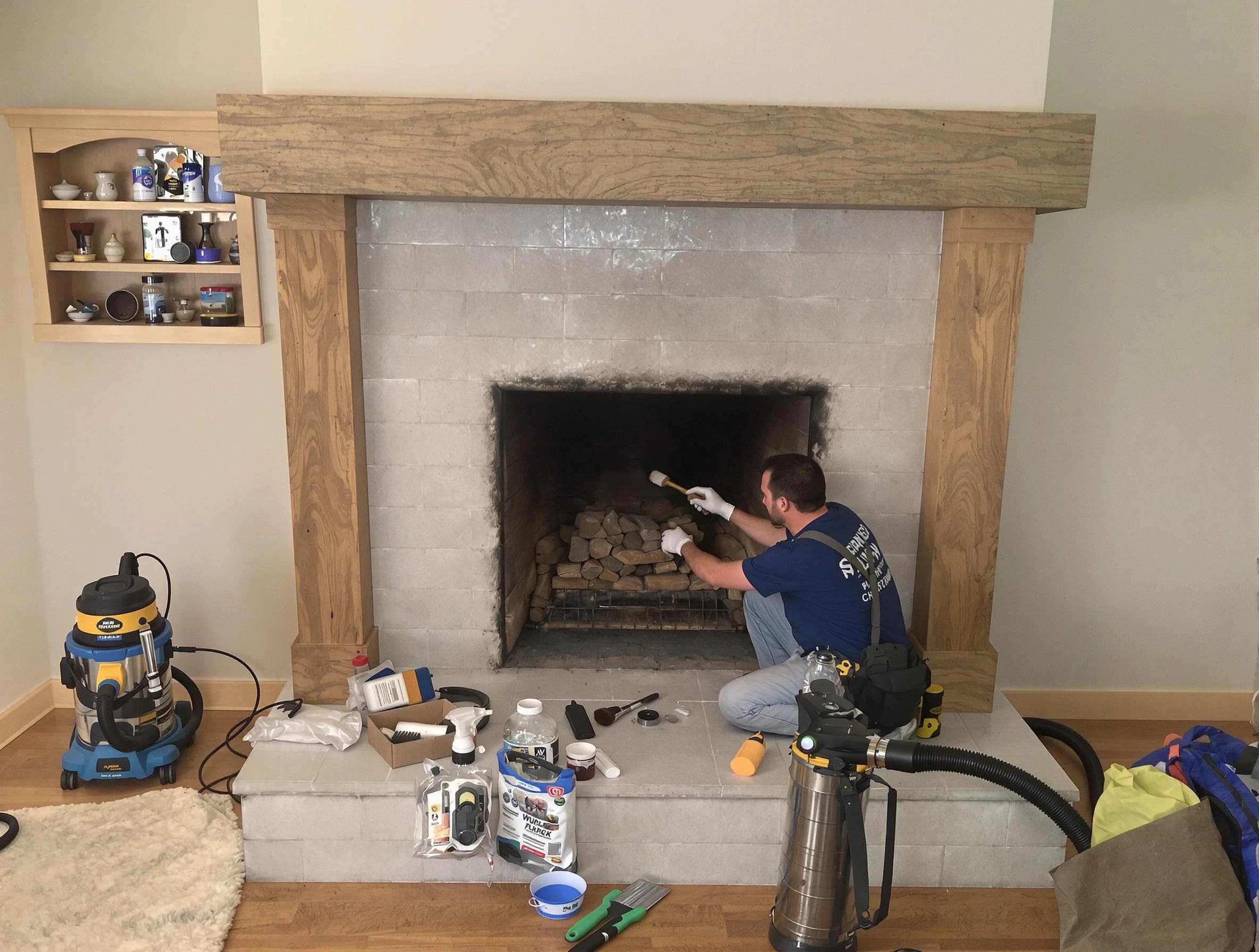 Detailed creosote removal process by Haverhill Chimney Sweep in Haverhill, MA