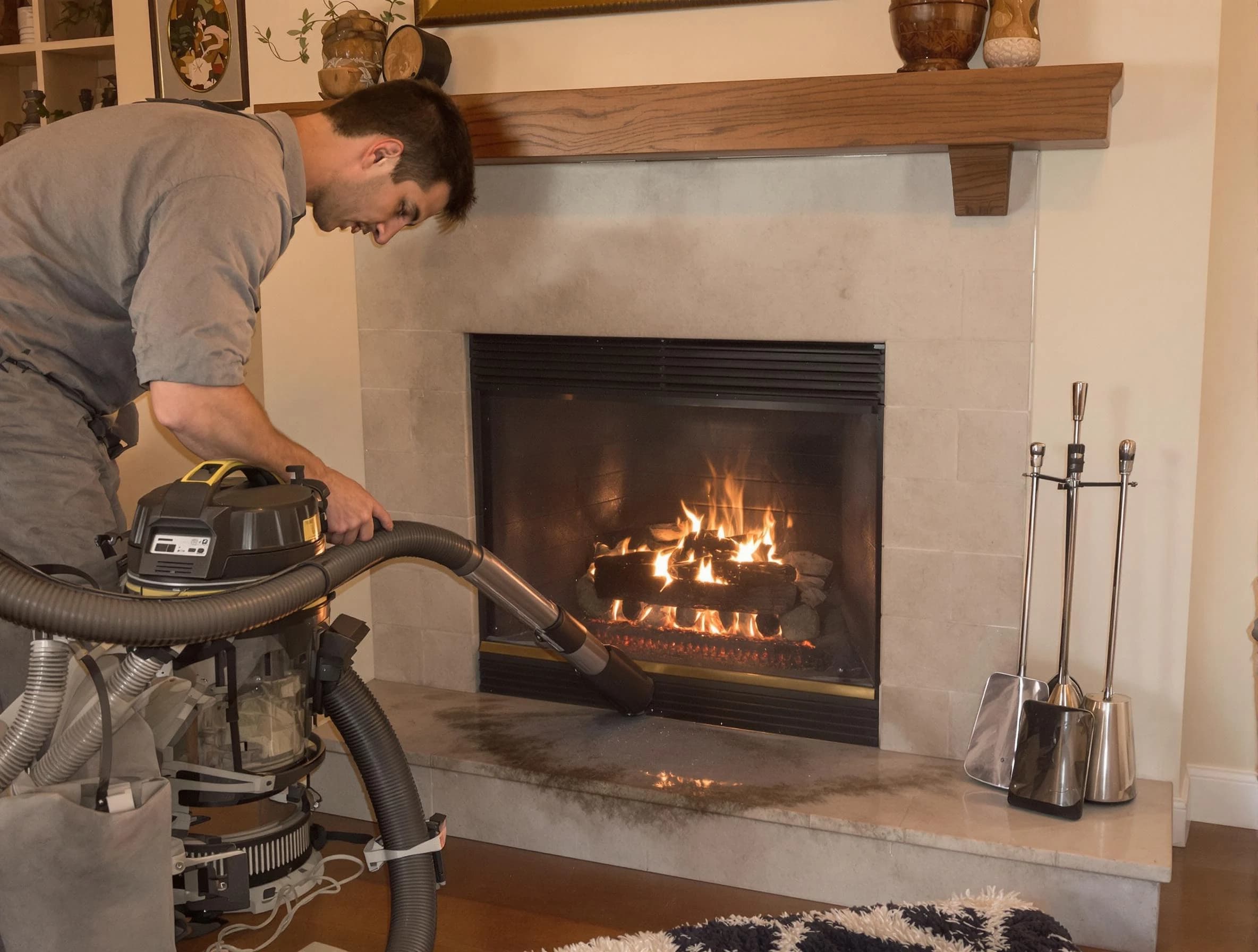 Routine fireplace upkeep by Haverhill Chimney Sweep in Haverhill, MA