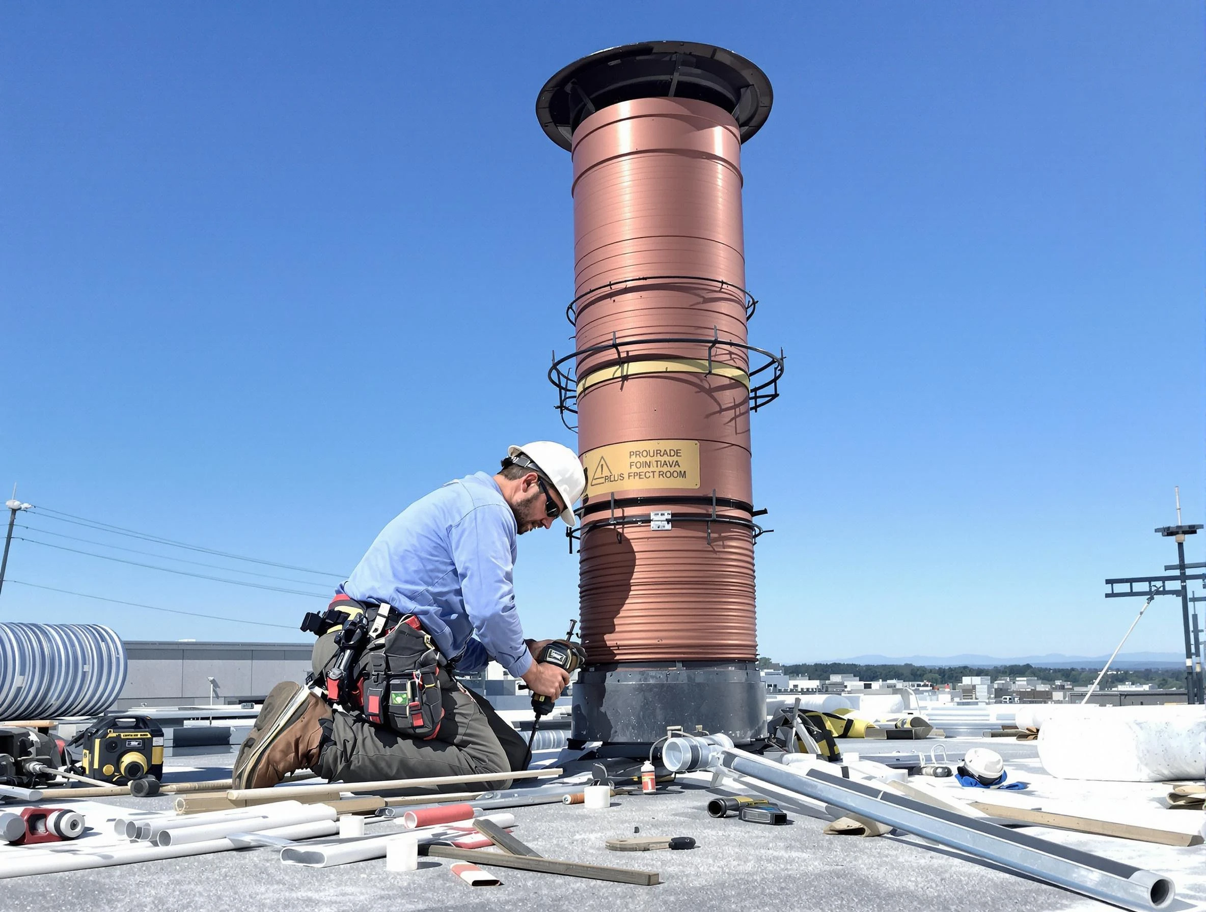 Installed chimney liner by Haverhill Chimney Sweep in Haverhill, MA
