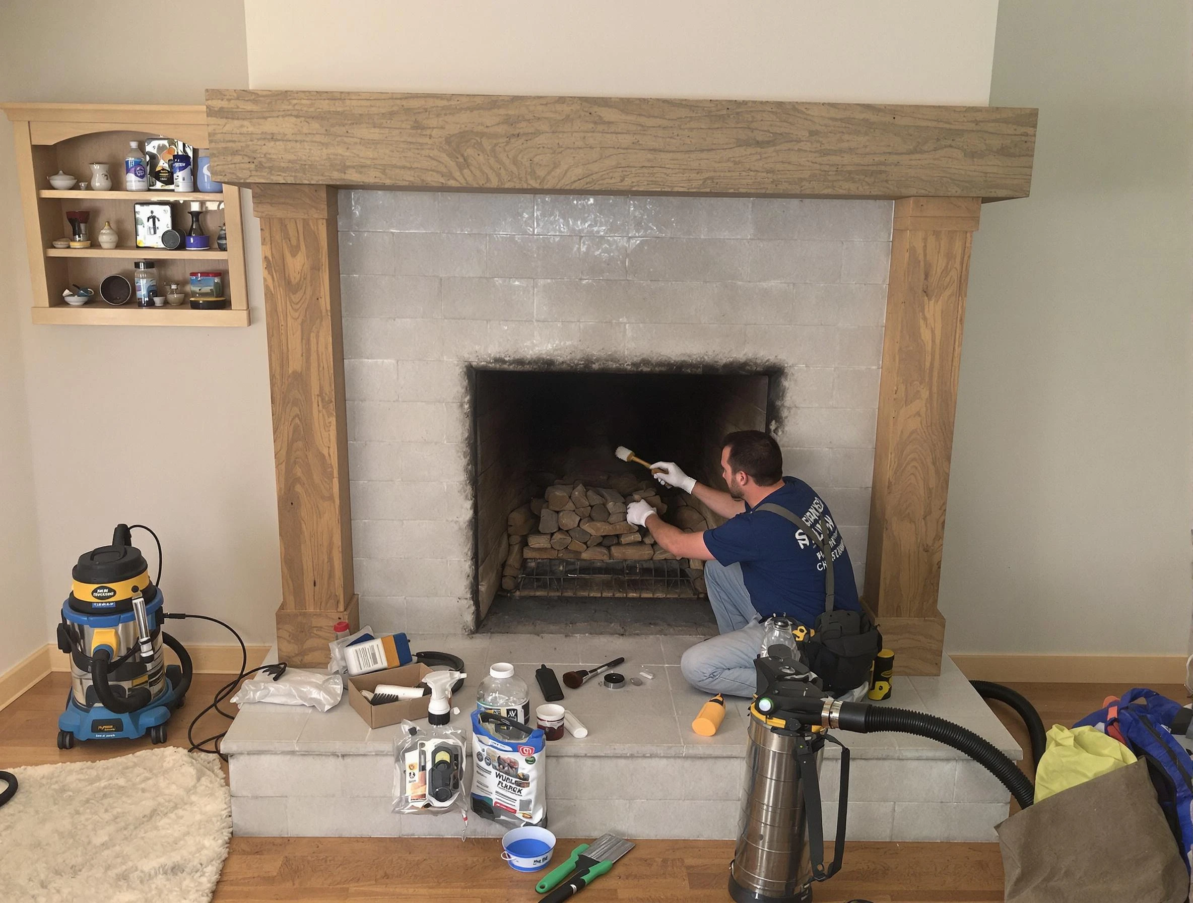 Detailed creosote removal process by Haverhill Chimney Sweep in Haverhill, MA