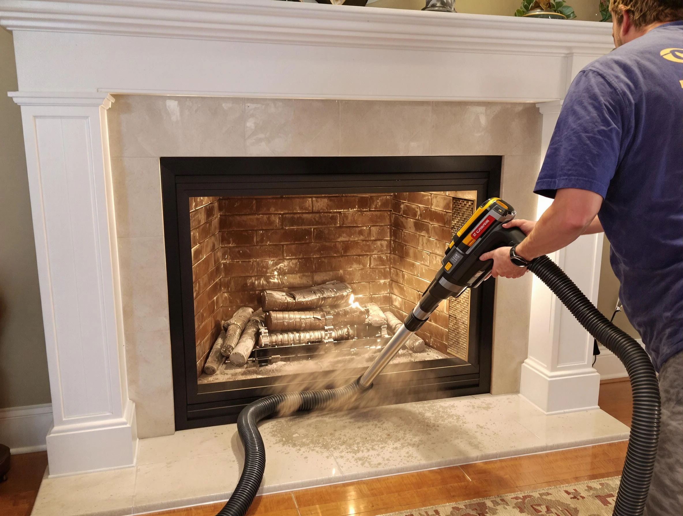 Fireplace cleaning performed by Haverhill Chimney Sweep in Haverhill, MA