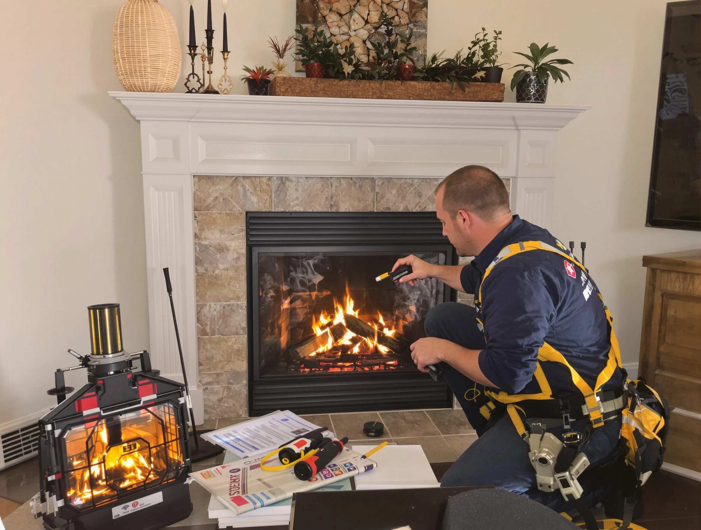 Safety-focused fireplace inspection by Haverhill Chimney Sweep in Haverhill, MA
